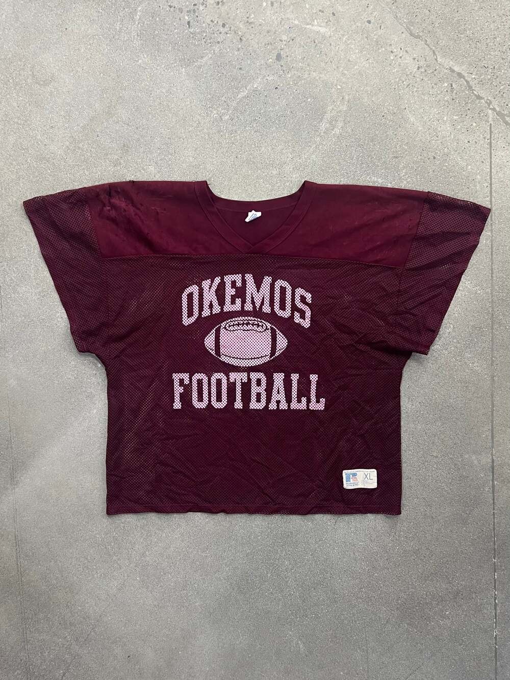 Vintage Russell Athletic Cropped Mesh Football Practice Jersey - XL